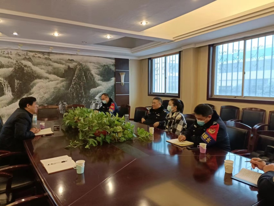 荆州市公安局党委委员、沙市区副区长、公安分局党委书记、局长马挟超一行莅临公司调研企业节后复工复产工作